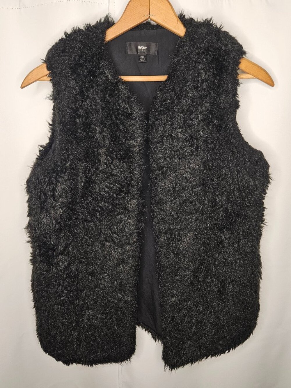 Mossimo Black Shag Loop Faux Fur Vest - Y2K Indie Sleaze - Medium
